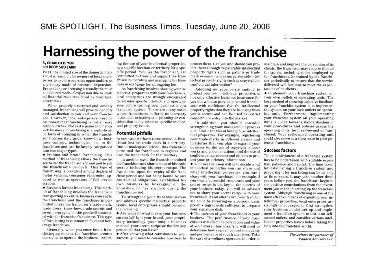 Harnessing the Power of the Franchise