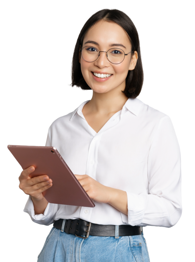 Woman Holding Laptop
